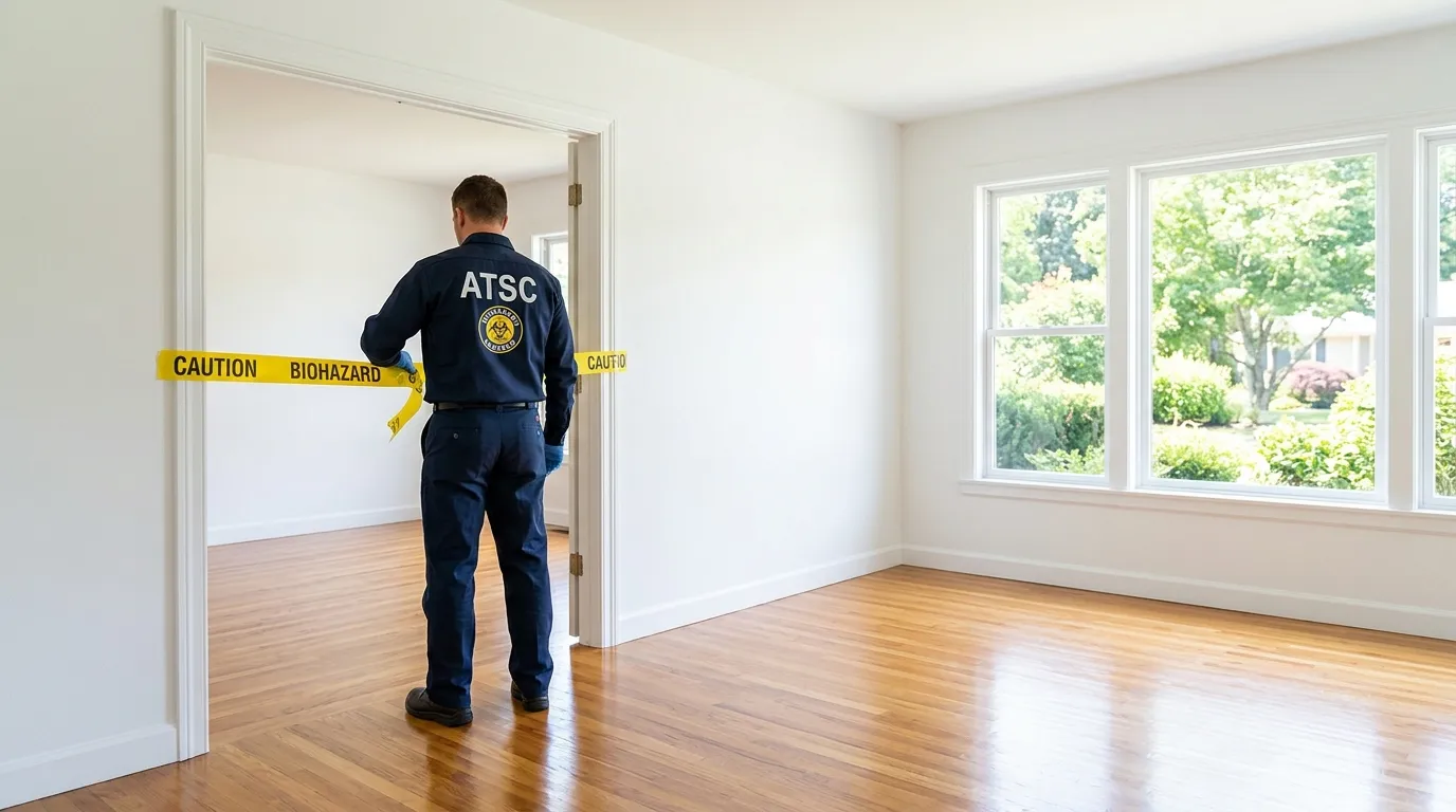 Certified biohazard cleanup crew performing Decomposition Cleanup in Sherrelwood